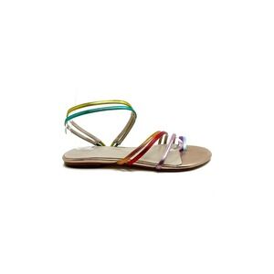 RAYE x House of Harlow | Glimmer Sandal in Mutli Rainbow Size 8